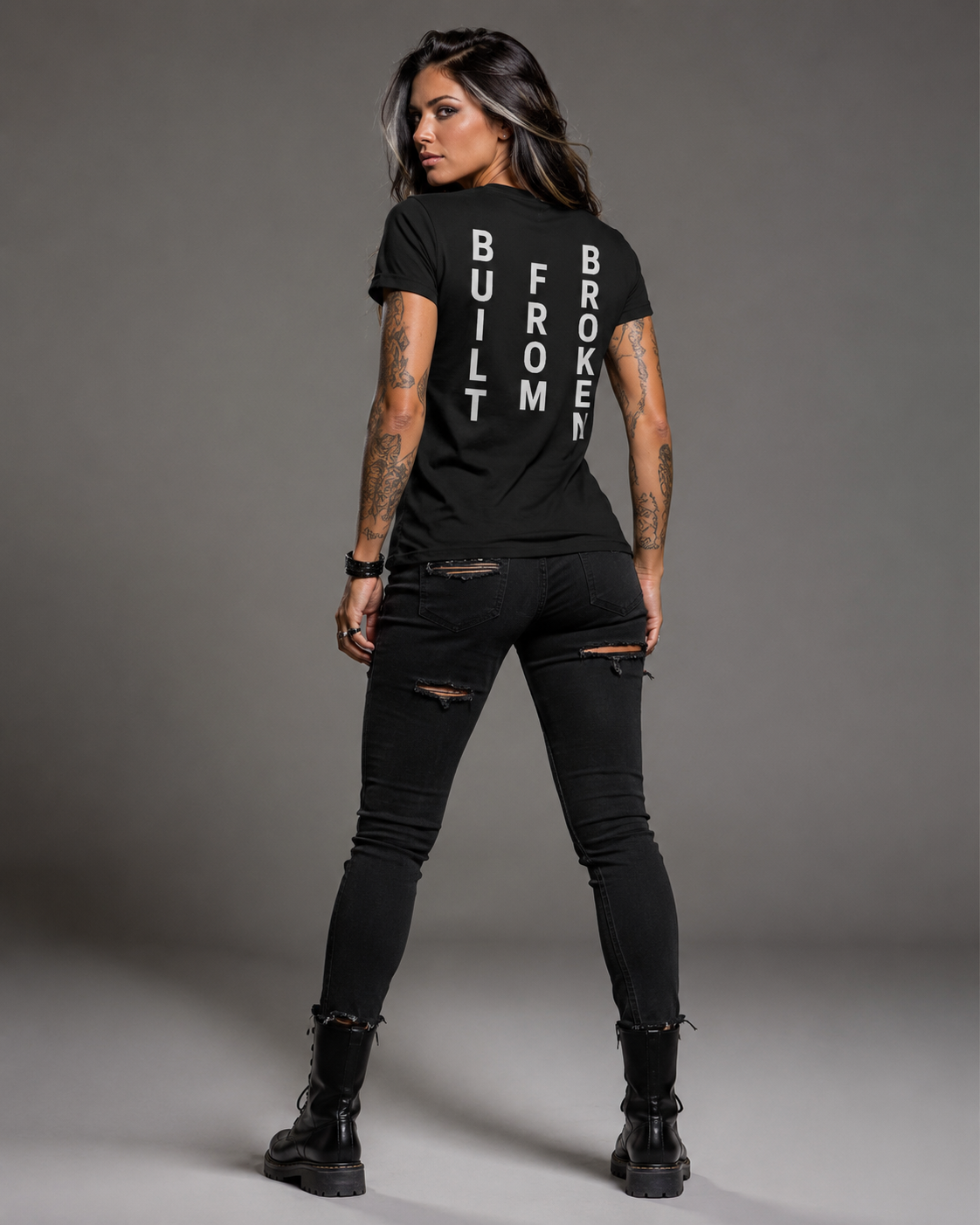 WOMANS BUILT FROM BROKEN
